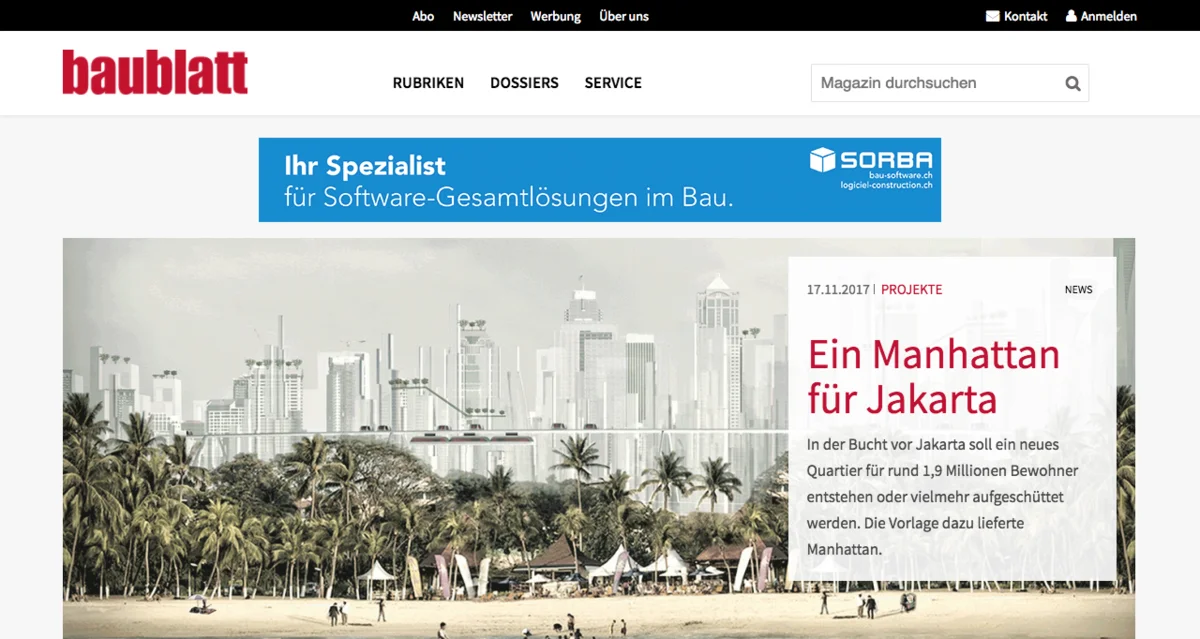 Baublatt Frontpage