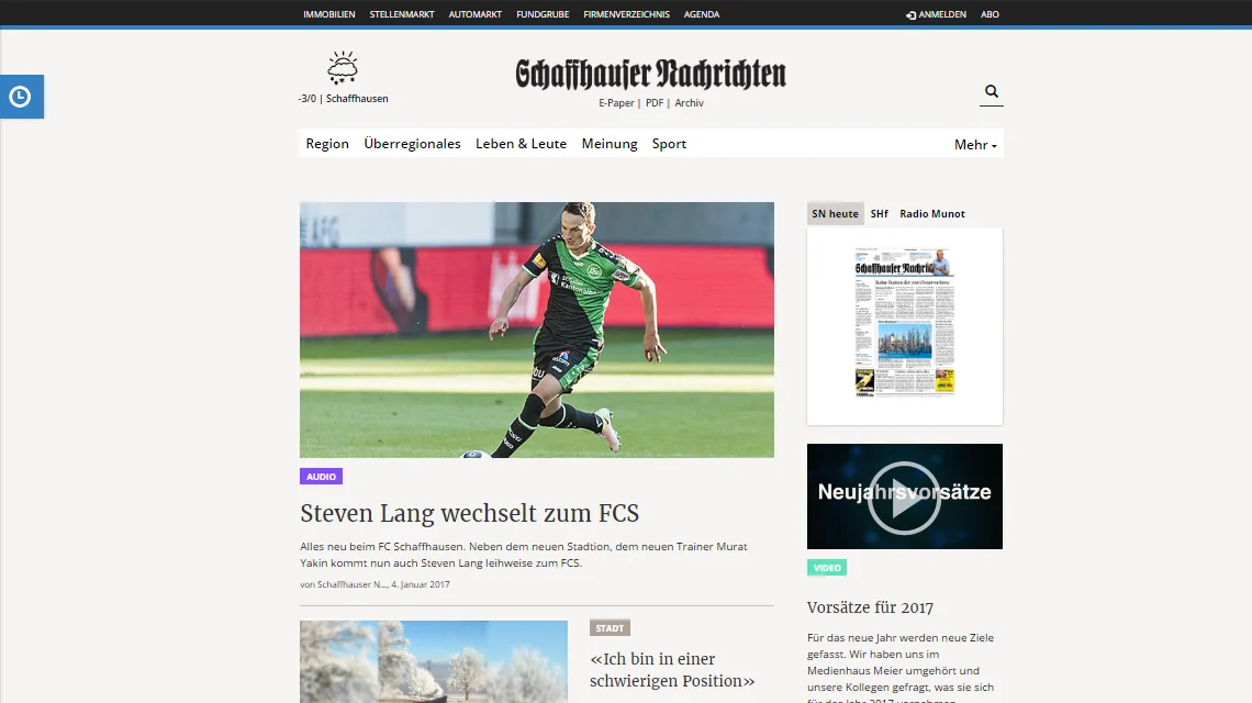 SHN Frontpage