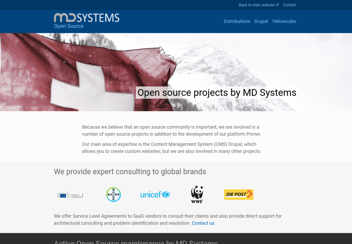 MD Systems Open Source Website
