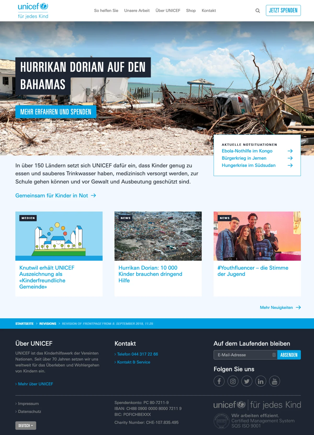 unicef.ch Landingpage unicef.ch Landingpage