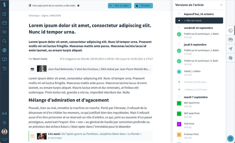 Sirius Article Editor Screenshot