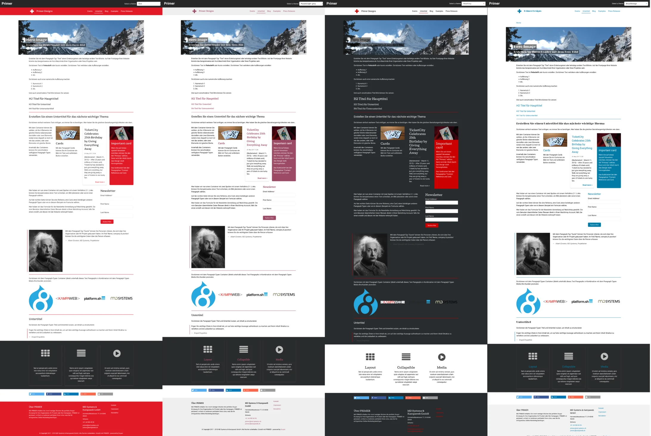 Examples of design variations.