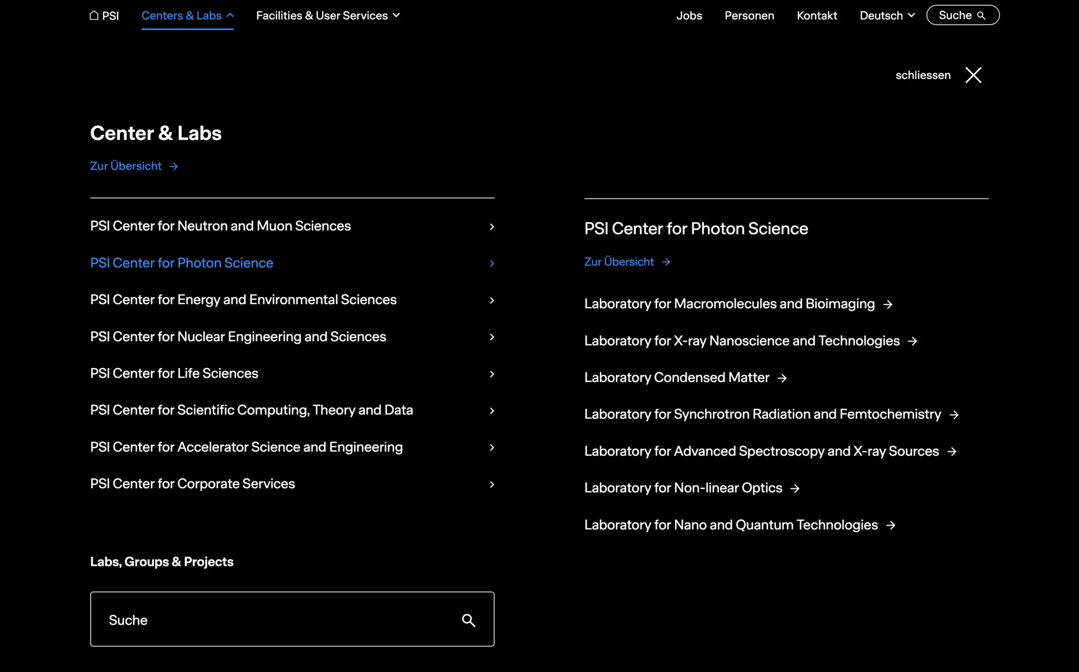 Center Navigation Overlay