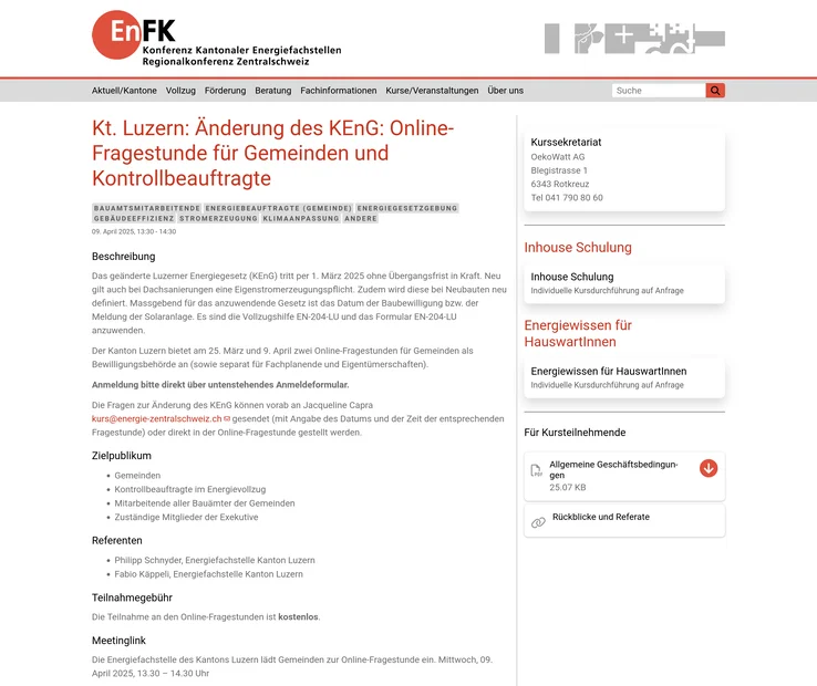 Example for Energie zentralschweiz