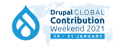 Logo Drupal Global Contribution Weekend 2021